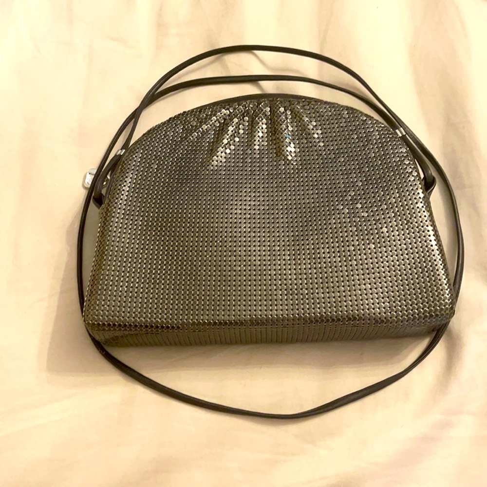 Whiting & Davis Gunmetal Bag 8.5 X 6